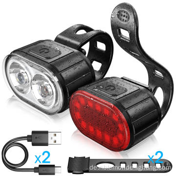 Wasserdichte USB -wiederaufladbare Fahrrad -LED -LED -Griffleuchten